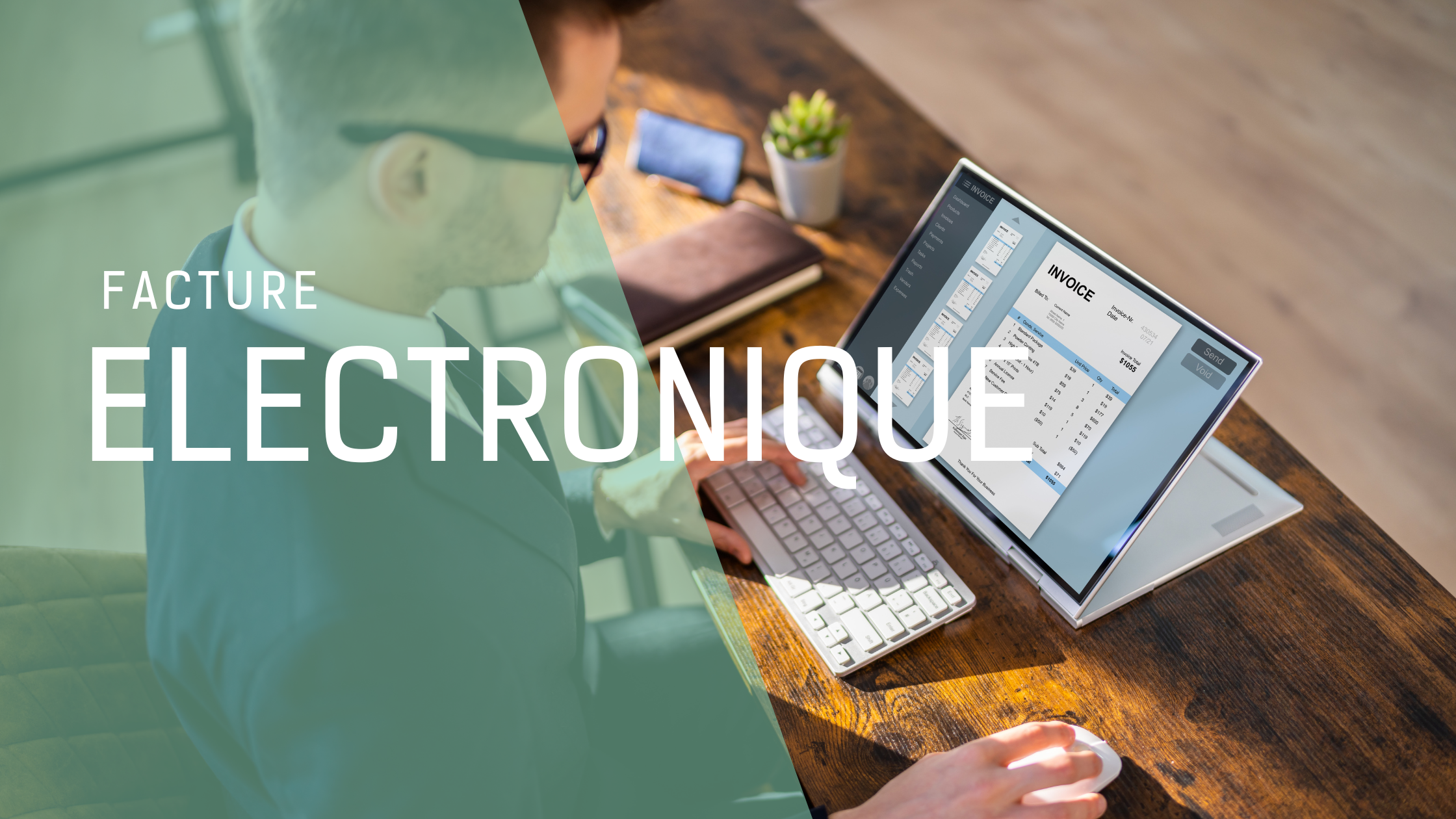 Illustration d’un cabinet comptable Wilson & Co présentant les nouvelles obligations liées à la facture électronique 2026 pour les entreprises.