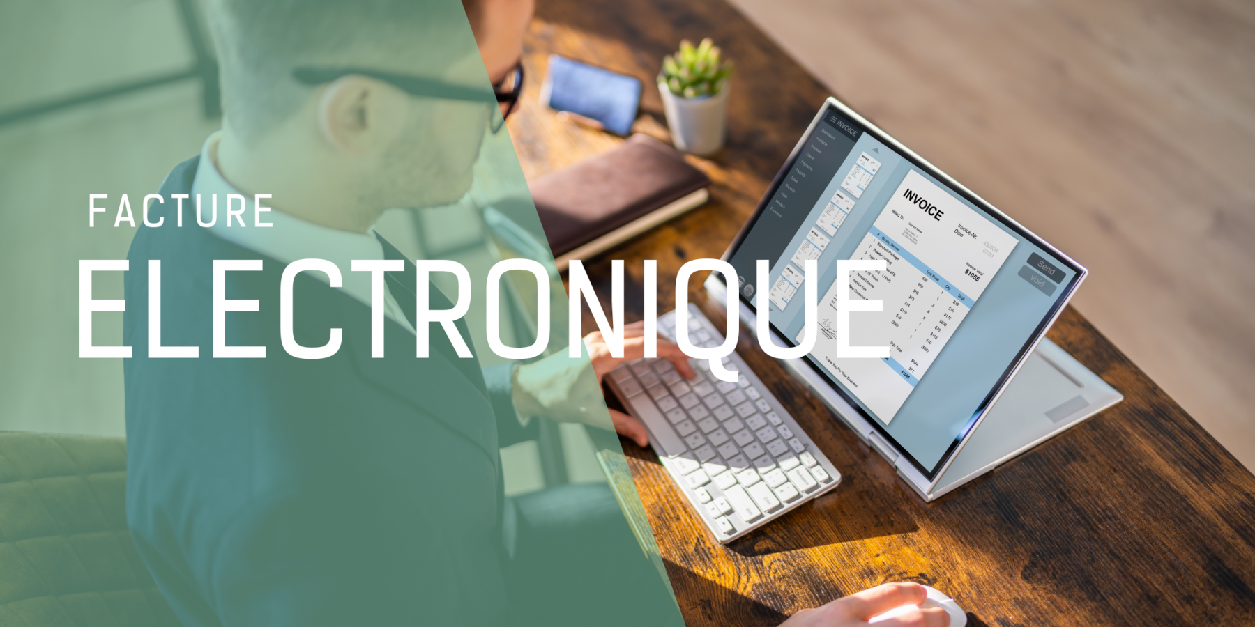 Illustration d’un cabinet comptable Wilson & Co présentant les nouvelles obligations liées à la facture électronique 2026 pour les entreprises.