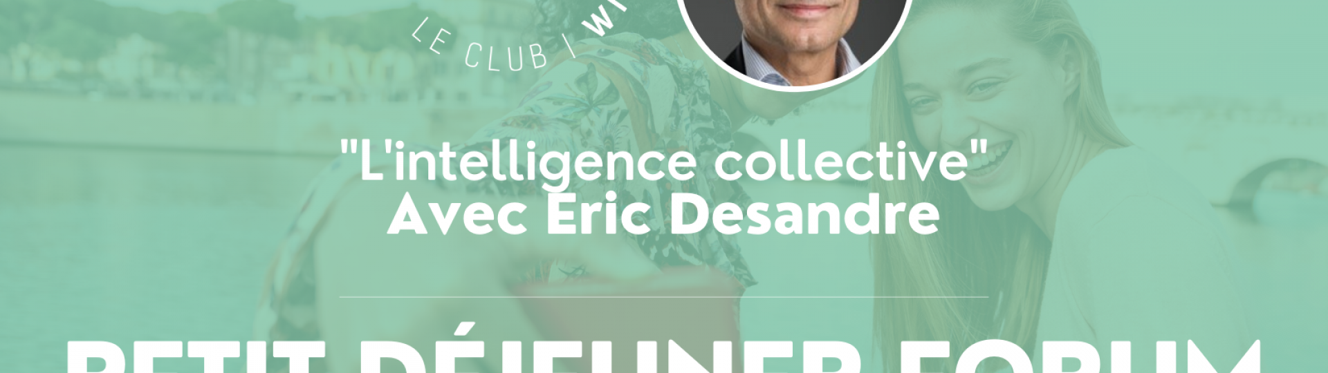 Bannière petit-déjeuner business sur l'intelligence collective.